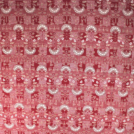 Pound A Metre 3 Metres Digital Print Roman Silk- 45" Wide (Red Baroque)