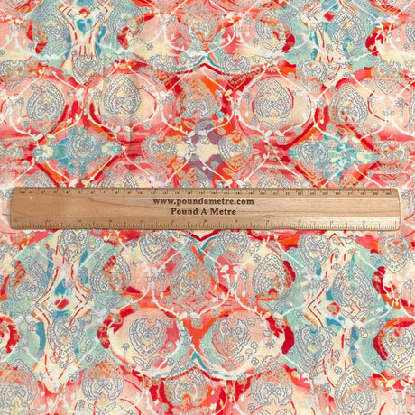 Pound A Metre 3 Metres Digital Print Roman Silk- 45" Wide (Red) (EOL)