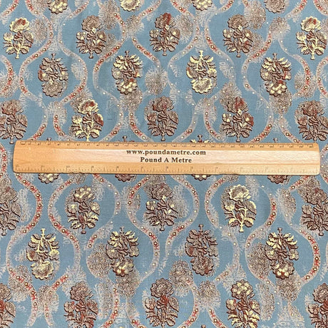 Pound A Metre 3 Metres Digital Print Roman Silk- 45" Wide (Water) (EOL)