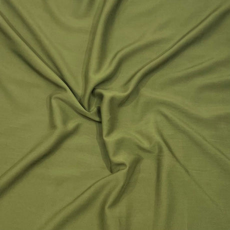 Pound A Metre 3 Metres 3 Metres Dress Making Plain Viscose Fabric - 55" Wide - Khaki