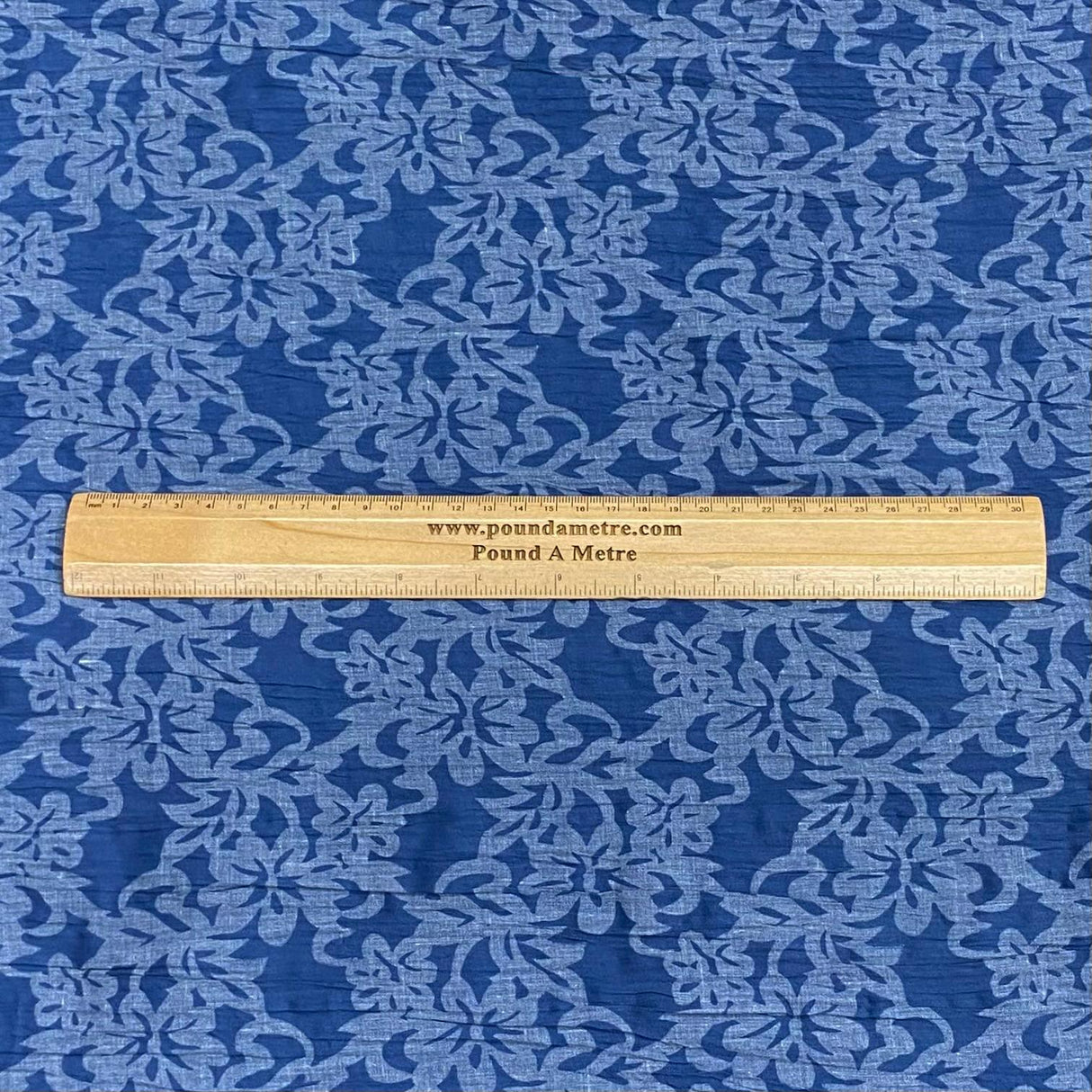 Pound A Metre 3 Metres Dressmaking Burnout Poly-Cotton - 55" wide (Blue)