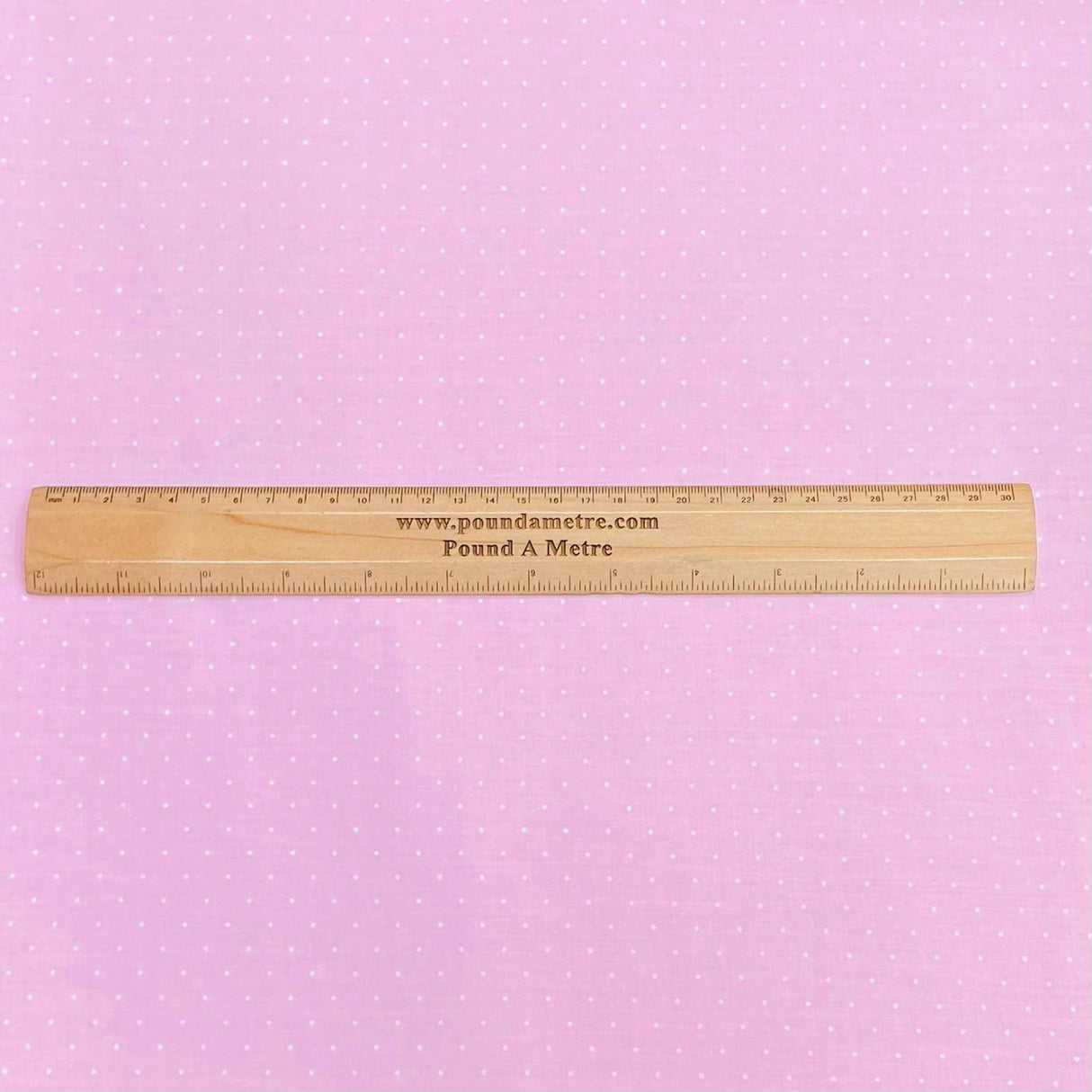 Pound A Metre 3 Metre 3 Metres Dressmaking Poly-Cotton - 45" wide (Pink Polka)