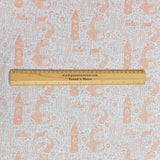 Pound A Metre 3 Metre 3 Metres Dressmaking Poly-Cotton - 45" wide (Pink & White)
