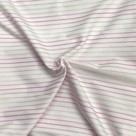 Pound A Metre 3 Metre 3 Metres Dressmaking Poly-Cotton - 55" wide (White & Pink)