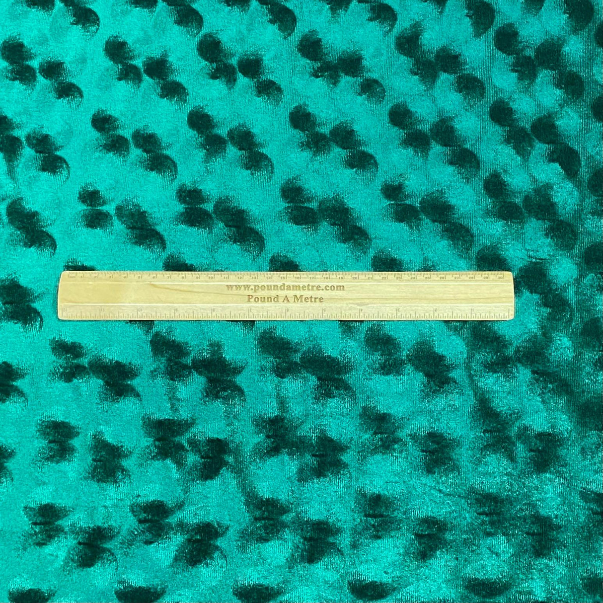 Pound A Metre 3 Metres Embossed Soft Velvet 55" Wide - (Green)