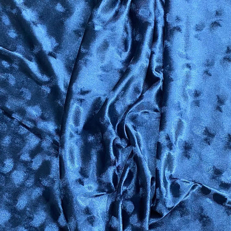 Pound A Metre 3 Metres Embossed Soft Velvet 55" Wide - (Navy)