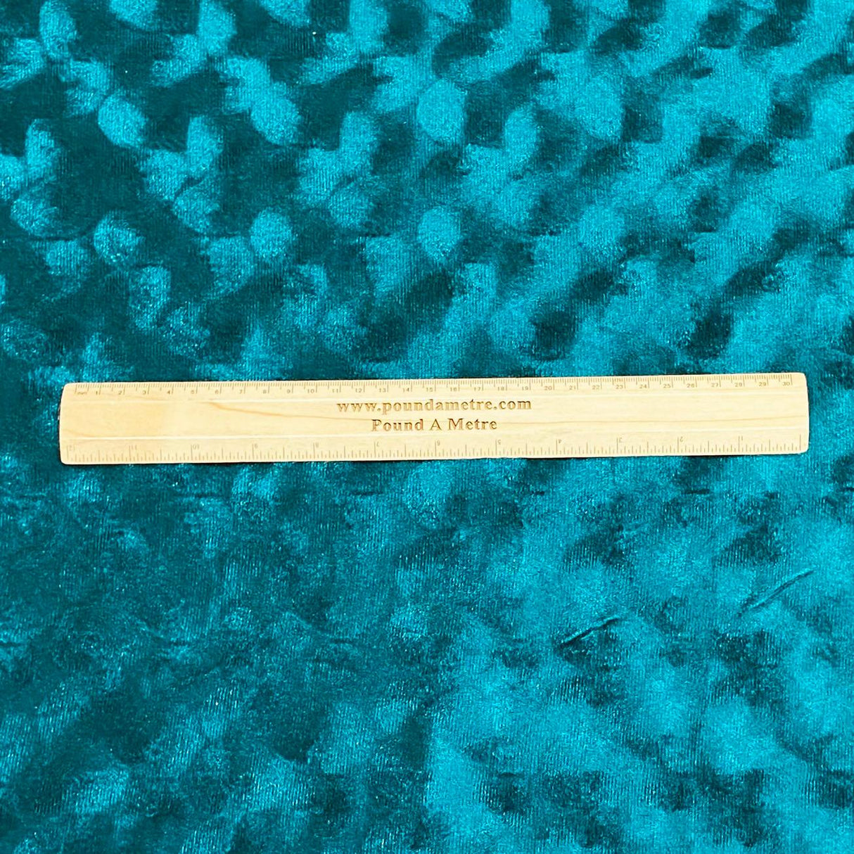 Pound A Metre 3 Metres Embossed Soft Velvet 55" Wide - (Teal)