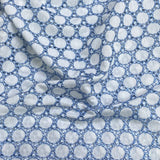 Pound A Metre Blue & White / 3 Metre 3 Metres Embroidery Anglaise Effect Jersey 55" Wide (Embroidery) (EOL)