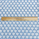 Pound A Metre Blue & White / 3 Metre 3 Metres Embroidery Anglaise Effect Jersey 55" Wide (Embroidery) (EOL)