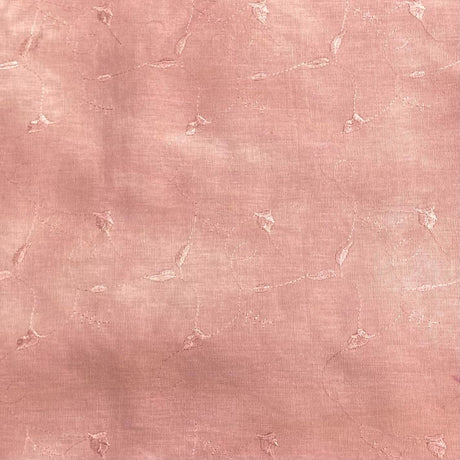 Pound A Metre 3 Metres Embroidery Linen Look Fabric - 55" Wide - (Peachy Pink)