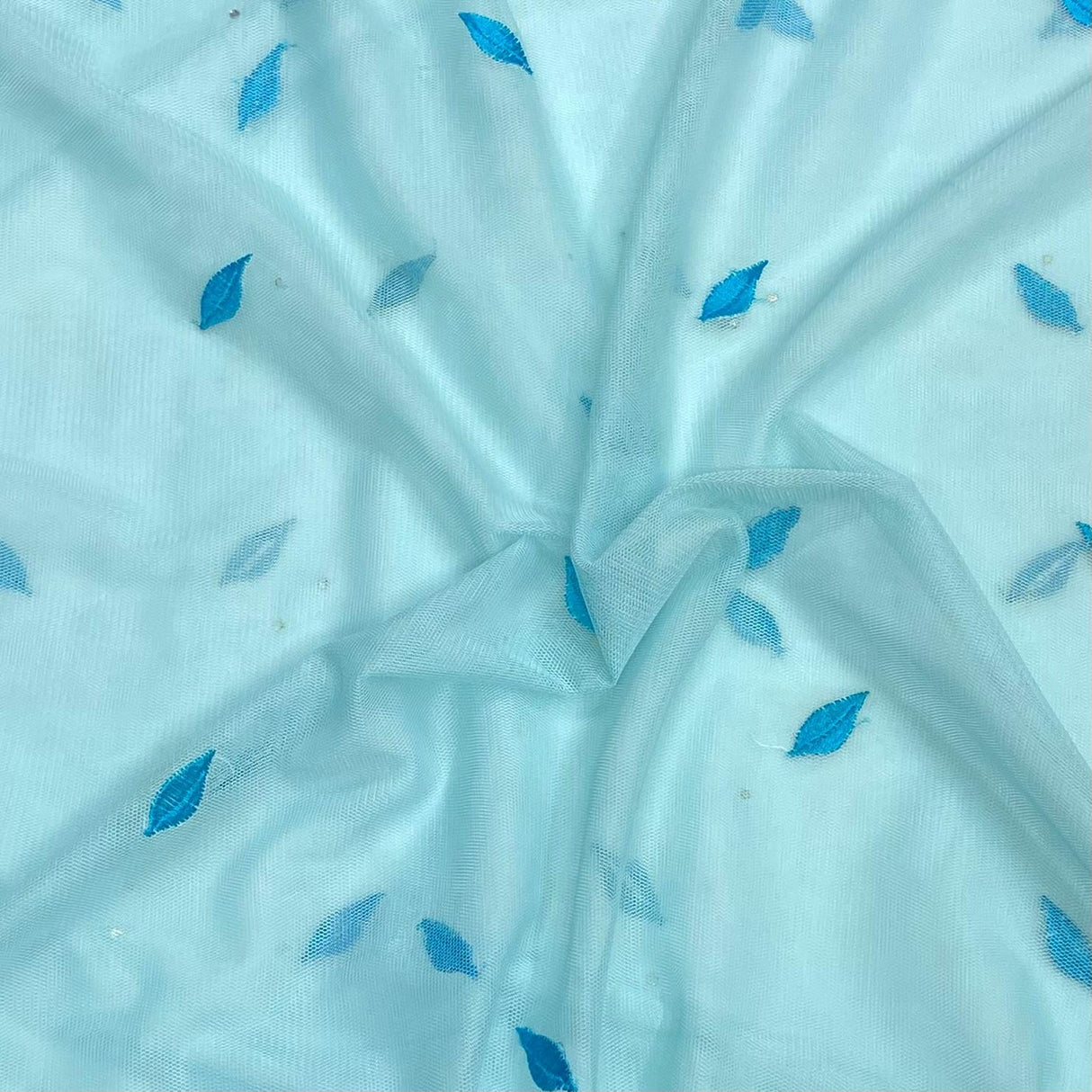 Pound A Metre 3 Metres Embroidery Stretch Mesh Fabric 45" Wide (Blues)
