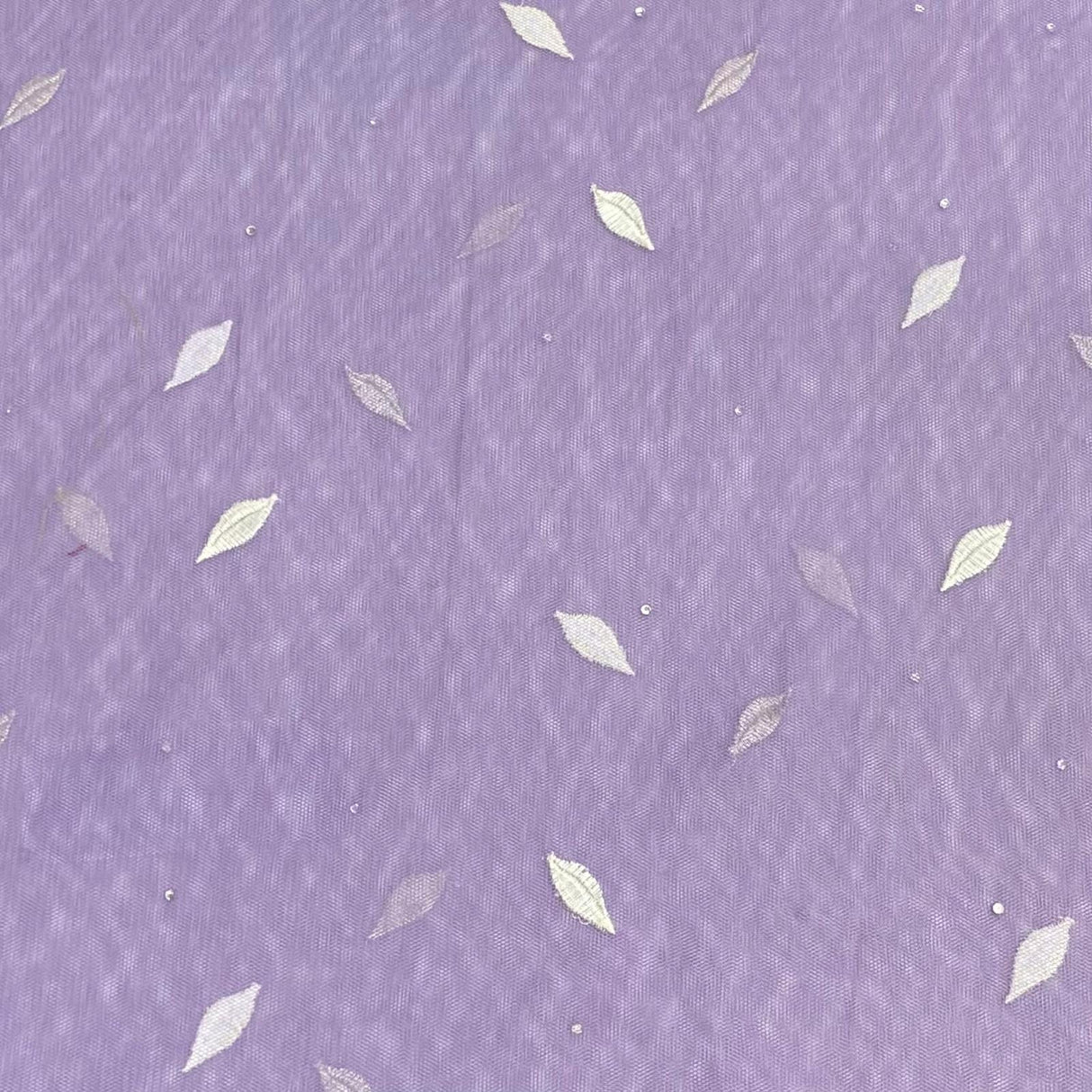 Pound A Metre 3 Metres Embroidery Stretch Mesh Fabric 45" Wide (Lilac & White)