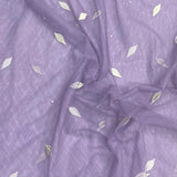 Pound A Metre 3 Metres Embroidery Stretch Mesh Fabric 45" Wide (Lilac & White)
