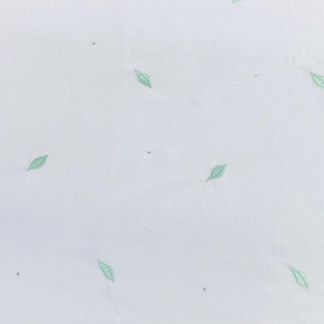 Pound A Metre 3 Metres Embroidery Stretch Mesh Fabric 45" Wide (Mint & White)