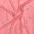 Pound A Metre 3 Metres Embroidery Stretch Mesh Fabric 45" Wide (Peach & Silver)