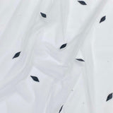 Pound A Metre 3 Metres Embroidery Stretch Mesh Fabric 45" Wide (White & Black)