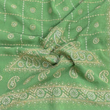 Pound A Metre 3 Metres Foil Design Chiffon Fabric – 45" Wide (Green)