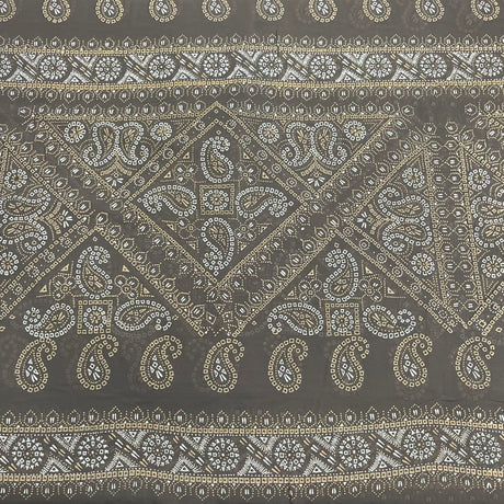Pound A Metre 3 Metres Foil Design Chiffon Fabric – 45" Wide (Grey)