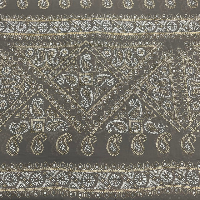 Pound A Metre 3 Metres Foil Design Chiffon Fabric – 45" Wide (Grey)