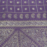 Pound A Metre 3 Metres Foil Design Chiffon Fabric – 45" Wide (Purple)