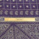 Pound A Metre 3 Metres Foil Design Chiffon Fabric – 45" Wide (Purple)