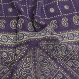 Pound A Metre 3 Metres Foil Design Chiffon Fabric – 45" Wide (Purple)