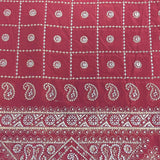 Pound A Metre 3 Metres Foil Design Chiffon Fabric – 45" Wide (Red)