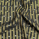 Pound A Metre 3 Metres Gold Foil Tissue Fabric – 45" Wide (Black & Gold)