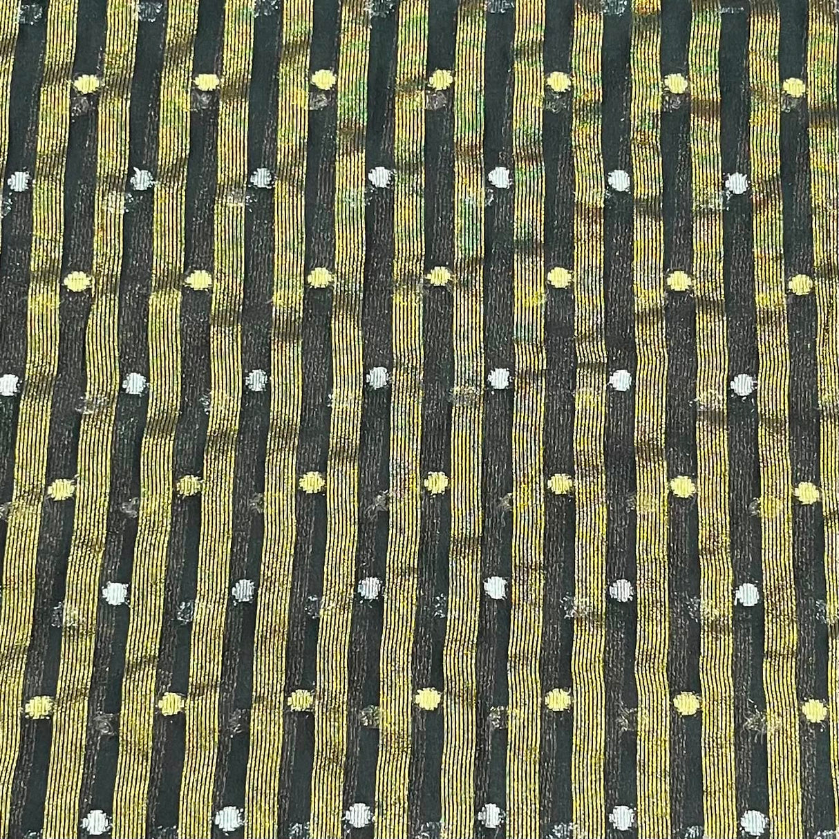 Pound A Metre 3 Metres Gold Foil Tissue Fabric – 45" Wide (Black & Gold)