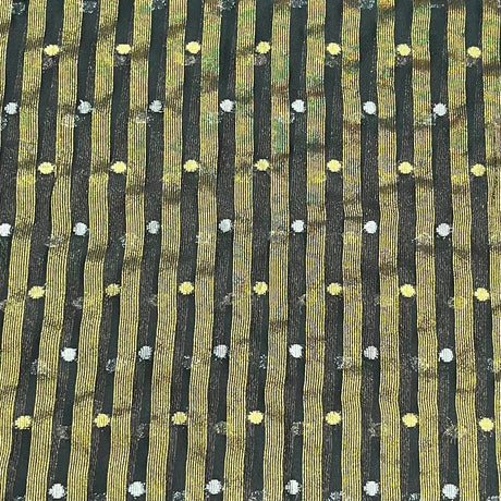 Pound A Metre 3 Metres Gold Foil Tissue Fabric – 45" Wide (Black & Gold)