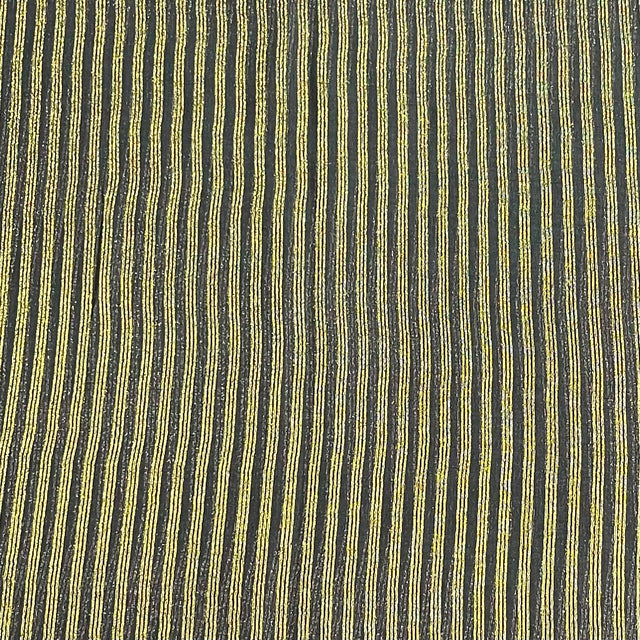 Pound A Metre 3 Metres Gold Foil Tissue Fabric – 45" Wide (Black Stripes)