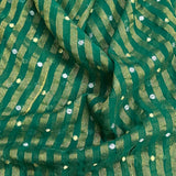 Pound A Metre 3 Metres Gold Foil Tissue Fabric – 45" Wide (Green & Gold)