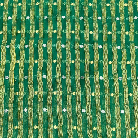 Pound A Metre 3 Metres Gold Foil Tissue Fabric – 45" Wide (Green & Gold)