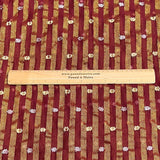 Pound A Metre 3 Metres Gold Foil Tissue Fabric – 45" Wide (Maroon & Gold)