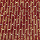 Pound A Metre 3 Metres Gold Foil Tissue Fabric – 45" Wide (Maroon & Gold)
