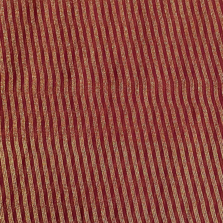 Pound A Metre 3 Metres Gold Foil Tissue Fabric – 45" Wide (Maroon Stripes)