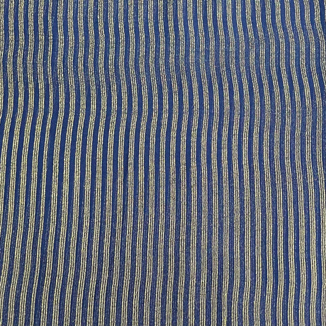 Pound A Metre 3 Metres Gold Foil Tissue Fabric – 45" Wide (Navy Stripes)