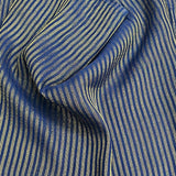 Pound A Metre 3 Metres Gold Foil Tissue Fabric – 45" Wide (Navy Stripes)