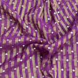 Pound A Metre 3 Metres Gold Foil Tissue Fabric – 45" Wide (Purple & Gold)