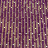 Pound A Metre 3 Metres Gold Foil Tissue Fabric – 45" Wide (Purple & Gold)