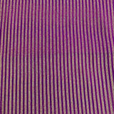 Pound A Metre 3 Metres Gold Foil Tissue Fabric – 45" Wide (Purple Stripes)