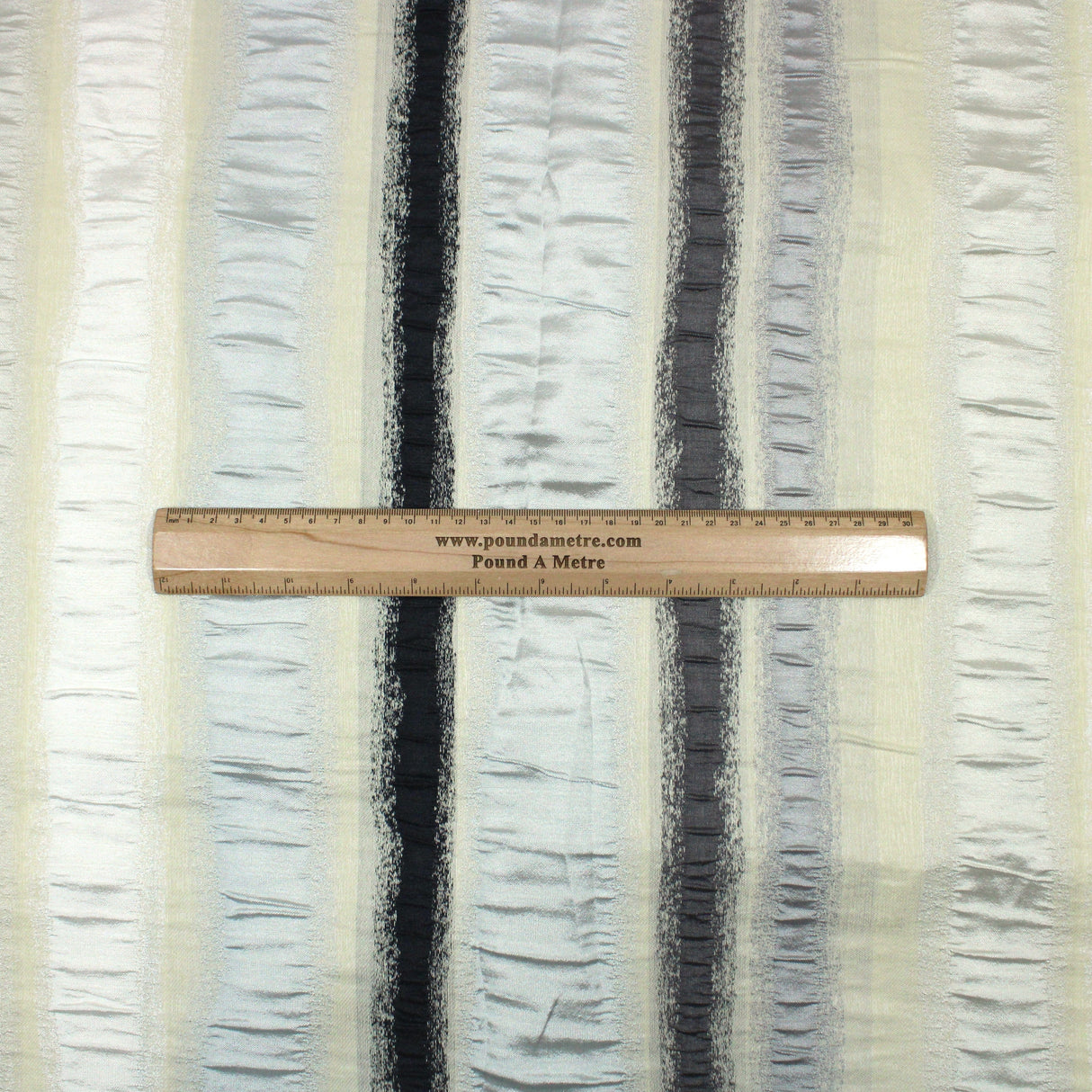 Pound A Metre 3 Metres Heavy Textured Furnishing - 55" Wide - (Cream & Grey)