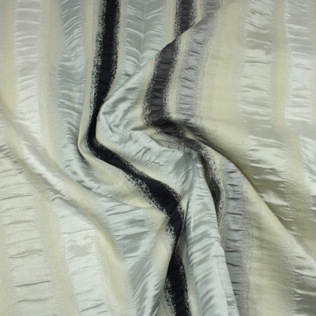 Pound A Metre 3 Metres Heavy Textured Furnishing - 55" Wide - (Cream & Grey)