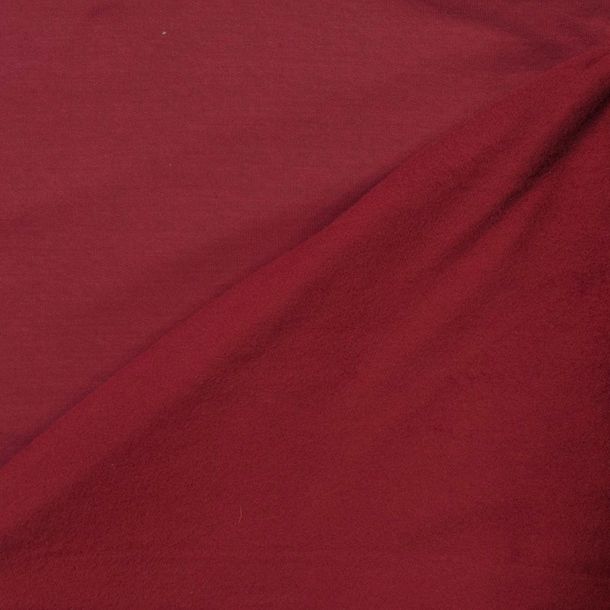 Pound A Metre 3 Metres, Heavy-Weight Cotton Brushed Sweatshirt Jersey 55” Wide - (Maroon)