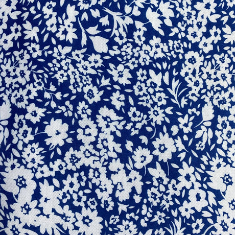 Pound A Metre 3 Metres Heavyweight Printed Jersey – 72" Wide- (Blue Flowers)