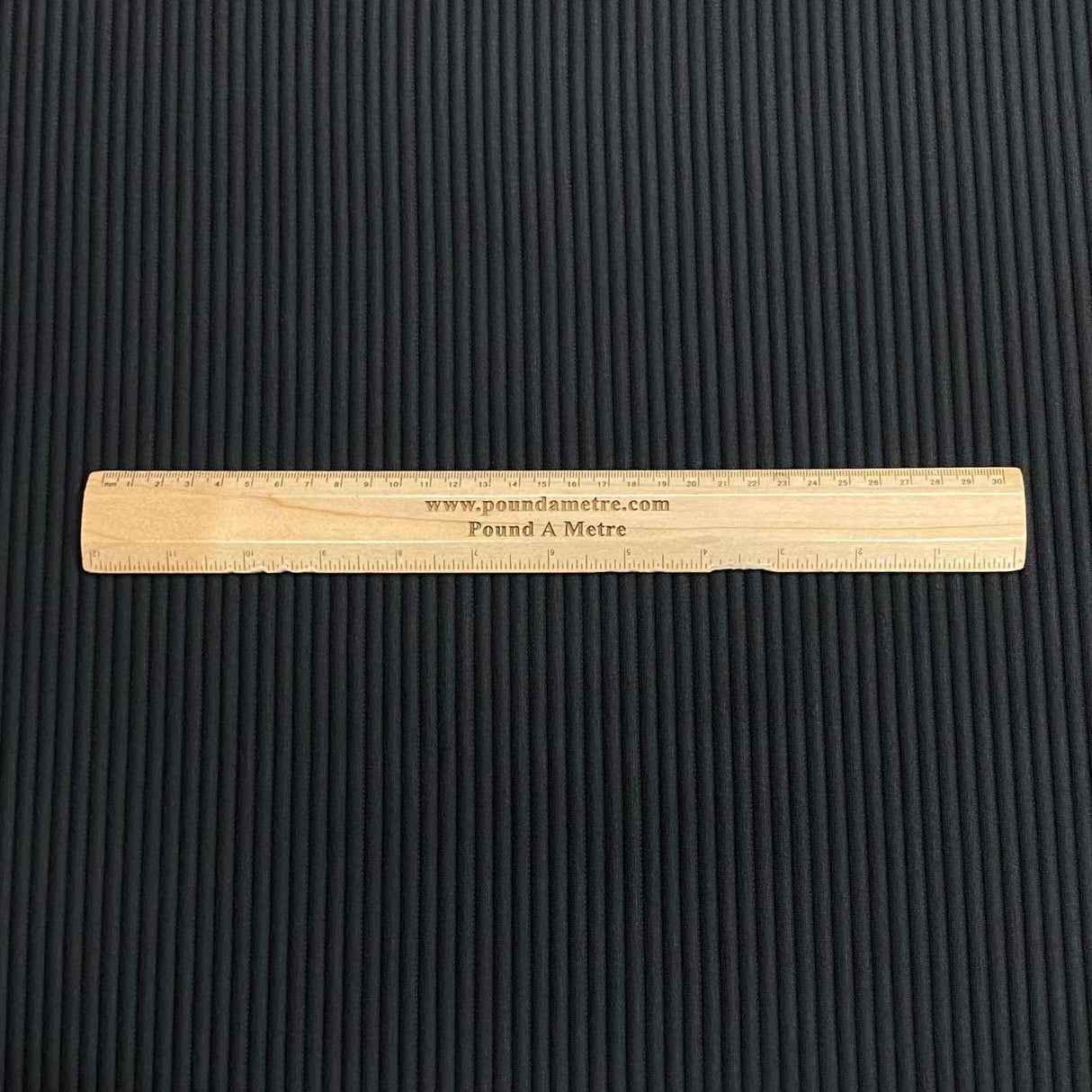 Pound A Metre 3 Metres 3 Metres Heavyweight Ribbed Jersey- 55" Wide (Black)