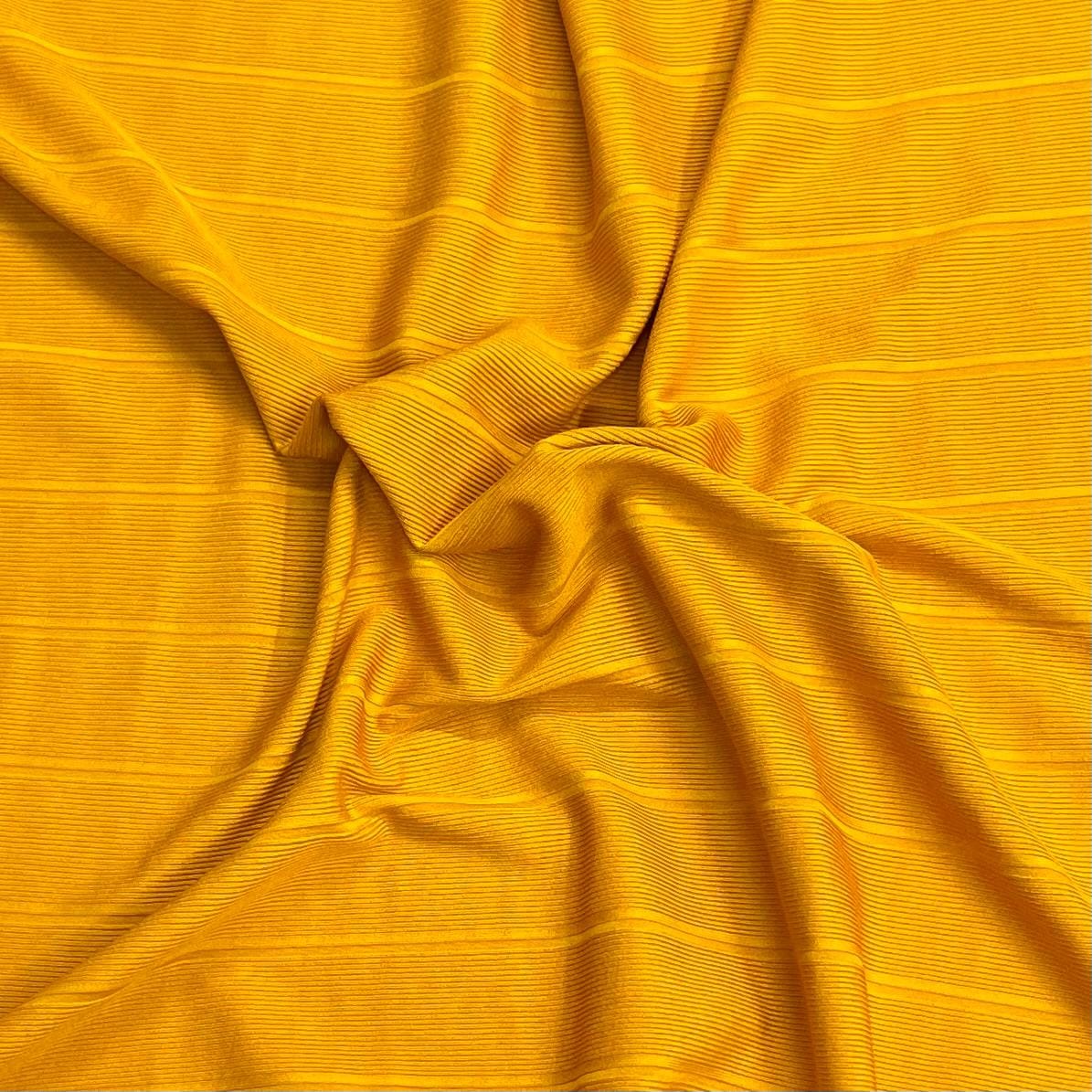 Pound A Metre 3 Metres Heavyweight Ribbed Jersey- 55" Wide (Mustard)
