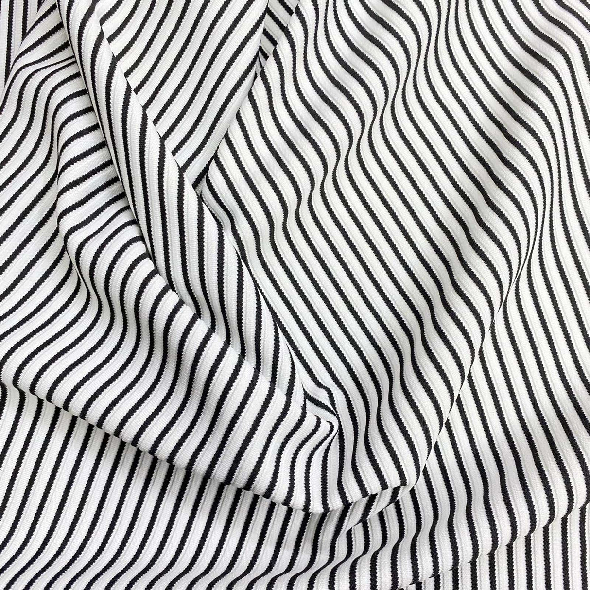 Pound A Metre 3 Metres 3 Metres Heavyweight Ribbed Jersey- 55" Wide (Zebra)