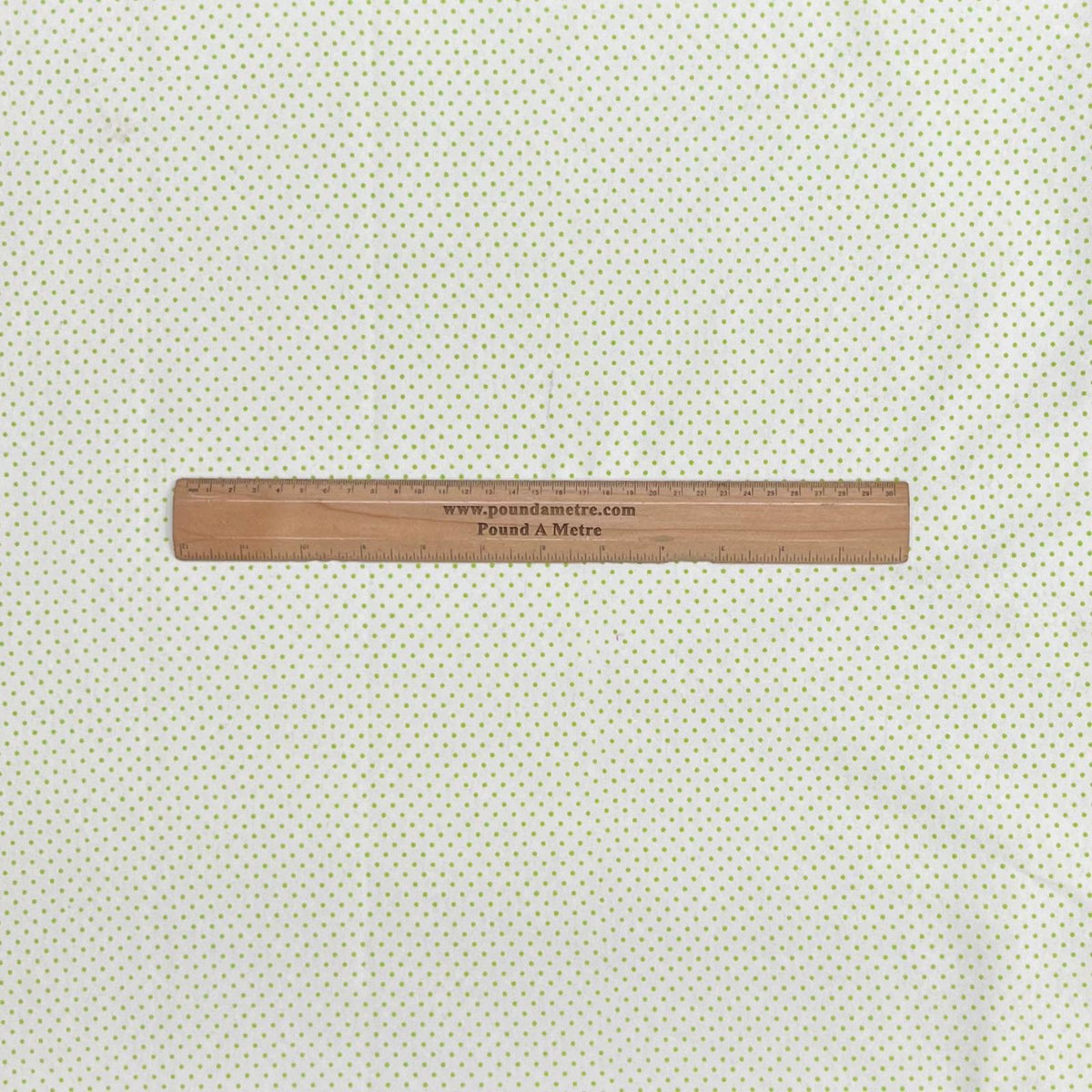 Pound A Metre 3 Metres High Quality Brushed Cotton - 45" Wide (Green Dots)