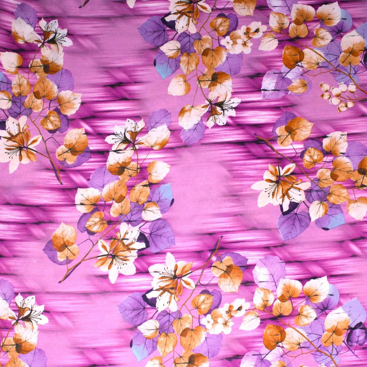 3 Metres Japanese Kimono Satin- 55" Wide (Purple Stream) - Pound A Metre